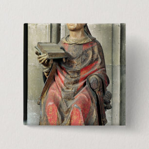 St. Germain bisschop van Auxerre Vierkante Button 5,1 Cm