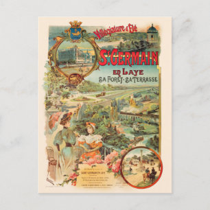 St-Germain-en-Laye Vintage Poster 1902 Briefkaart