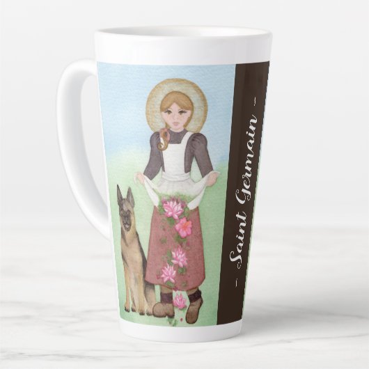 St. Germain Patron van de Sick Abused & Vulnerable Latte Mok (Linkerhoek)