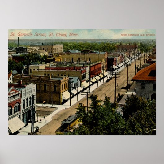 St. Germain St., St. Cloud, MN 1914  Poster (Voorkant)