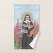 St Gertrude L'Original Crazy Cat Lady Folk Art (Serviette à main)