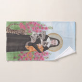 St Gertrude L'Original Crazy Cat Lady Folk Art (Serviette à main)