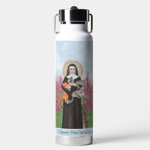 St Gertrude Patron of Cats Waterverf Waterfles