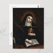 St. Gertrude van Miguel Cabrera Briefkaart (Voorkant / Achterkant)