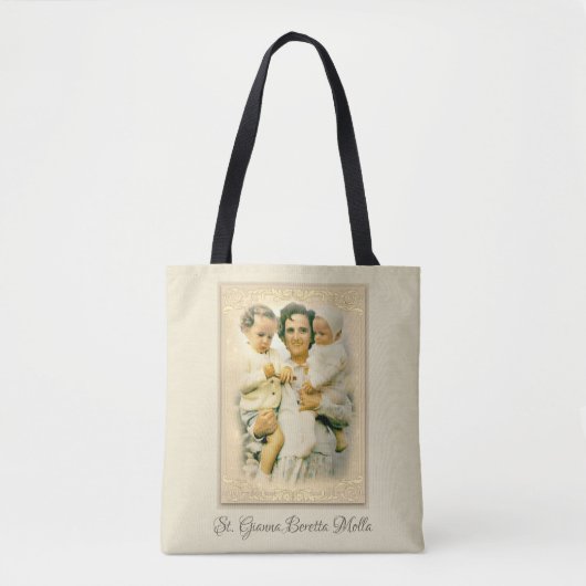 St. Gianna Beretta Molla Katholieke Moeder Draagtas (Voorkant)