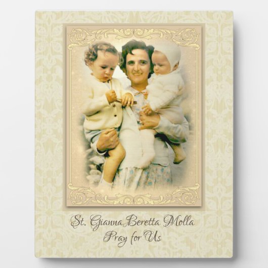 St. Gianna Beretta Molla Katholieke Moeder Fotoplaat (Voorkant)