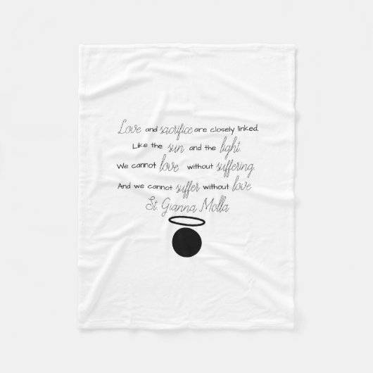 St. Gianna Molla Quote Blanket Fleece Deken (Voorkant)