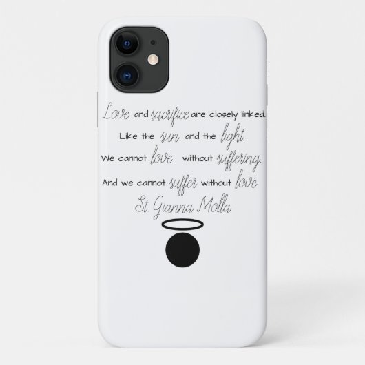 St. Gianna Molla Quote iPhone Case (Achterkant)