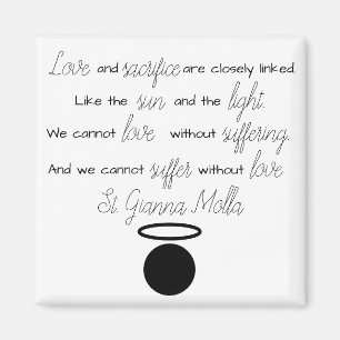 St. Gianna Molla Quote Magnet Magneet