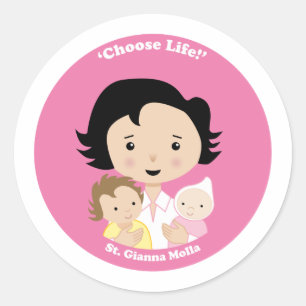 St. Gianna Molla Ronde Sticker