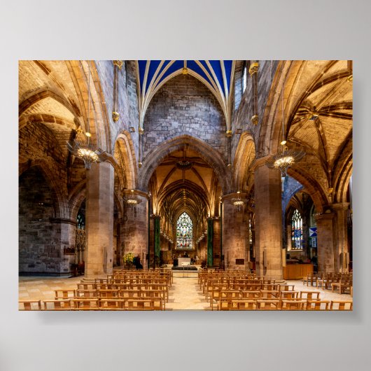 St Giles Cathedral in Edimburgh Poster (Voorkant)