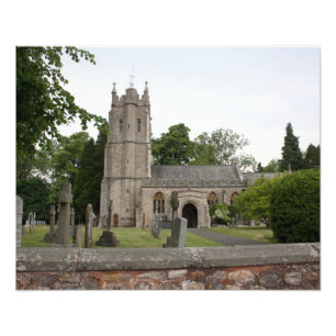 St Giles Church, Bradford on Tone, Somerset, Veren Foto Afdruk