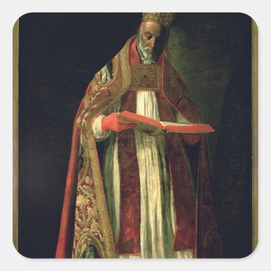St. Gregory de Grote Vierkante Sticker (Voorkant)