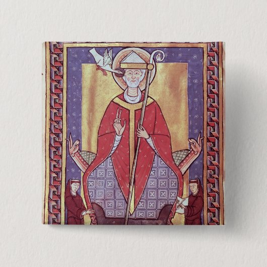 St. Gregory Vierkante Button 5,1 Cm (Voorkant)