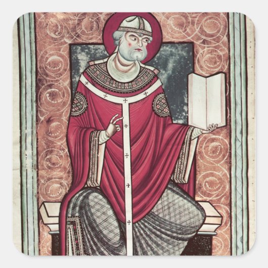 St. Gregory Vierkante Sticker (Voorkant)