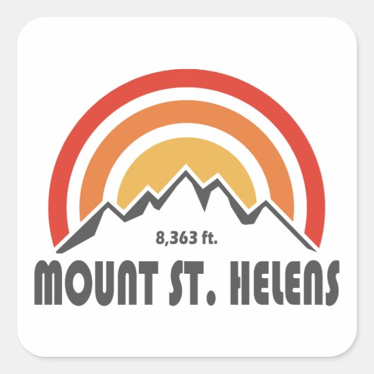 St. Helens monteren Vierkante Sticker (Voorkant)
