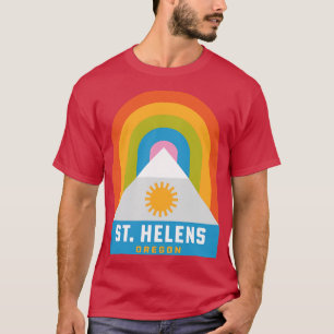 St Helens Oregon Rainbow Camping HIking T-shirt