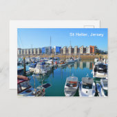 St. Helier marina, Jersey Briefkaart (Voorkant / Achterkant)
