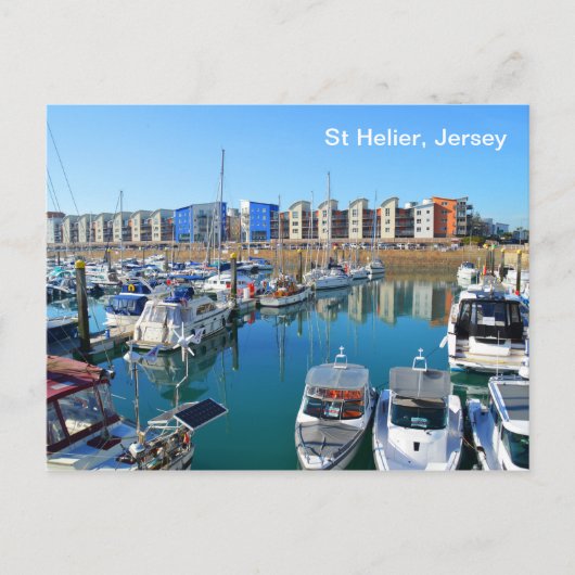 St. Helier marina, Jersey Briefkaart (Voorkant)