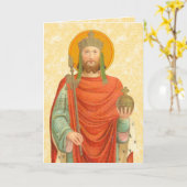 St. Henry II, keizer (BBS 10) Blank, groet van 5 x Kaart (Gele Bloem)