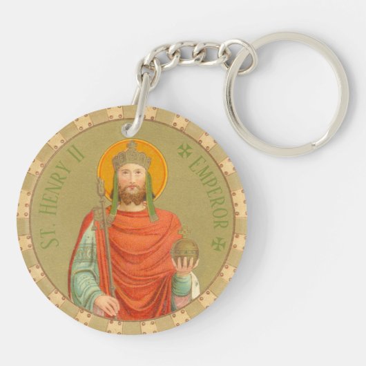 St. Henry II, keizer (BBS 10) Round Sleutelhanger (Achterkant)