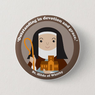 St. Hilda of Whitby Ronde Button 5,7 Cm