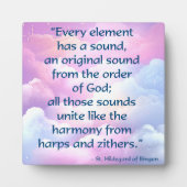 St Hildegard de Bingen Cote Plaque avec Easel (Devant)