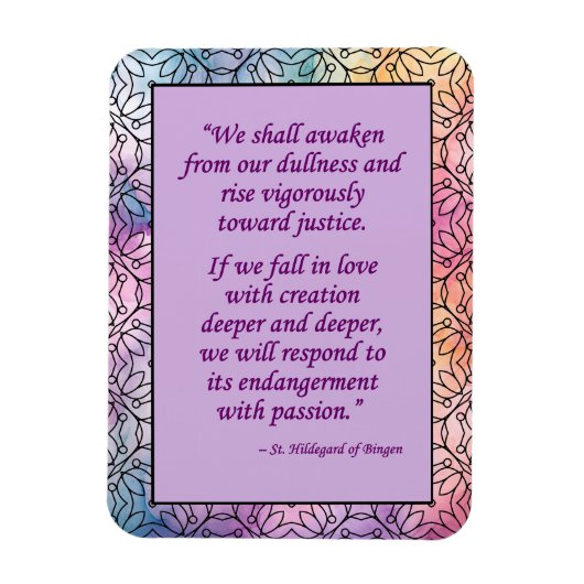 St. Hildegard de Bingen Quote Magnet (Vertical)