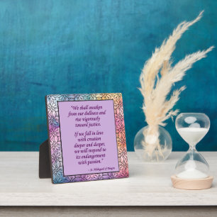 St Hildegard van Bingen Quote Plaque w/Easel Fotoplaat