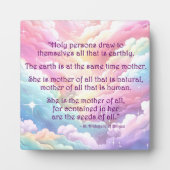 St Hildegard van Bingen Quote Plaque w/Easel Fotoplaat (Voorkant)