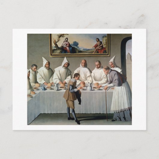 St. Hugh of Cluny (1024-1109) in de fabriek van Briefkaart (Voorkant)