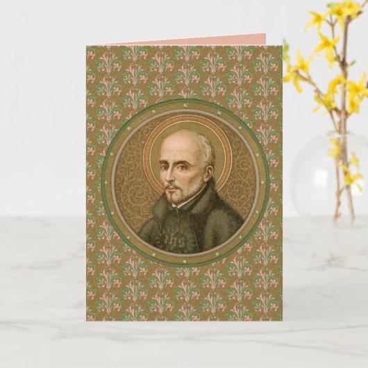 St. Ignatius Loyola (BK 050) Blanco groet/Nota Kaart (Gele Bloem)
