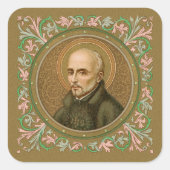 St. Ignatius Loyola (BK 050) Vierkante Sticker (Voorkant)