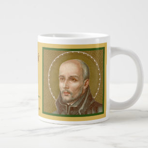 St Ignatius Loyola (JM 27; Citaat) Giant Coffee Mo Extra Grote Beker