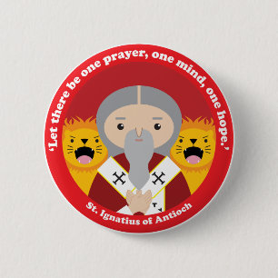 St. Ignatius van Antioch Ronde Button 5,7 Cm