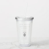 St. Ignatius van Loyola Quote Tumbler Acryl Drinkbeker (Achterkant)
