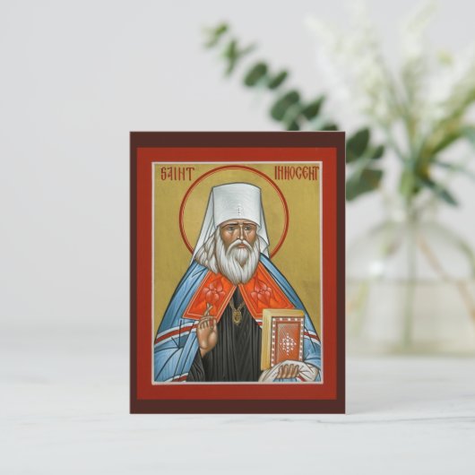 St. Innocent of Alaska Prayer Card Briefkaart (Staand voorkant)