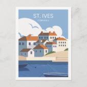 St Ives Cornwall Beroemde Reisplaats Illustratie Briefkaart (Voorkant)