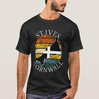 St Ives Cornwall Cornwall kaart Keltische noodlijd T-shirt