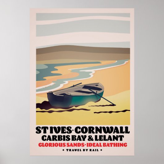 St Ives Cornwall Reisposter Poster (Voorkant)