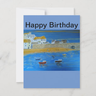 St. Ives Cornwall S.W.England, naam toevoegen, Feestdagenkaart