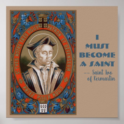 St. Ivo van Kermartin (M 005) Poster (Voorkant)
