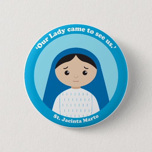 St. Jacinta Marto Ronde Button 5,7 Cm (Voorkant)