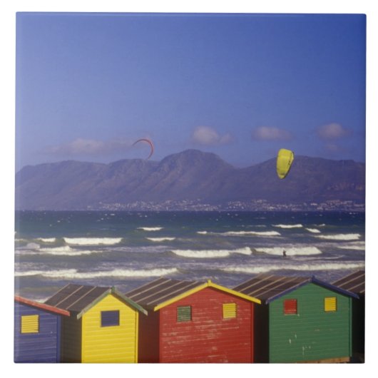 St. James Bay Bathing Boxes, bij Capetown, 2 Tegeltje (Voorkant)