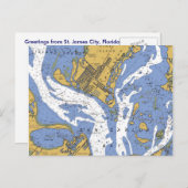 St. James City, Florida Nautical Chart Briefkaart (Voorkant / Achterkant)