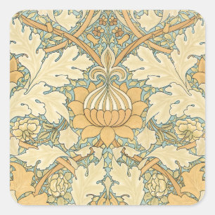 St. James door William Morris, Acanthus vertrekt Vierkante Sticker