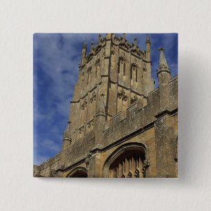 St. James Kerk Toren, Chipping Camden Vierkante Button 5,1 Cm