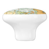 St James Pattern (door William Morris) Keramische Knop (Zijkant)