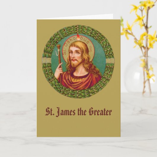 St. James the Greater (JMAS04) Blank Greeting Kaart (Gele Bloem)