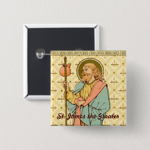 St. James the Greater (RLS 05) Vierkante Button 5,1 Cm